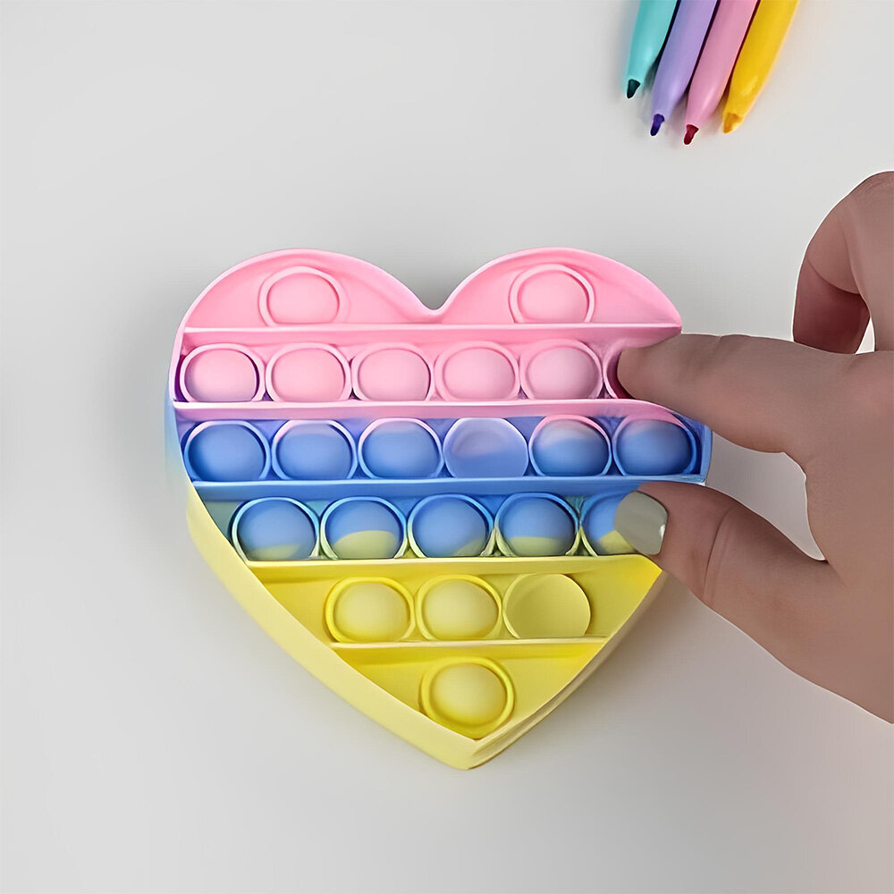 Pop It Rainbow Palette Coração