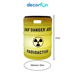 Banco Iluminado Radioactive Porta Objetos Tampo Madeira Bivolt Amarelo