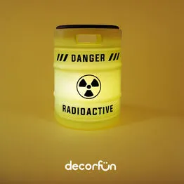Banco Iluminado Radioactive Porta Objetos Tampo Madeira Bivolt Amarelo