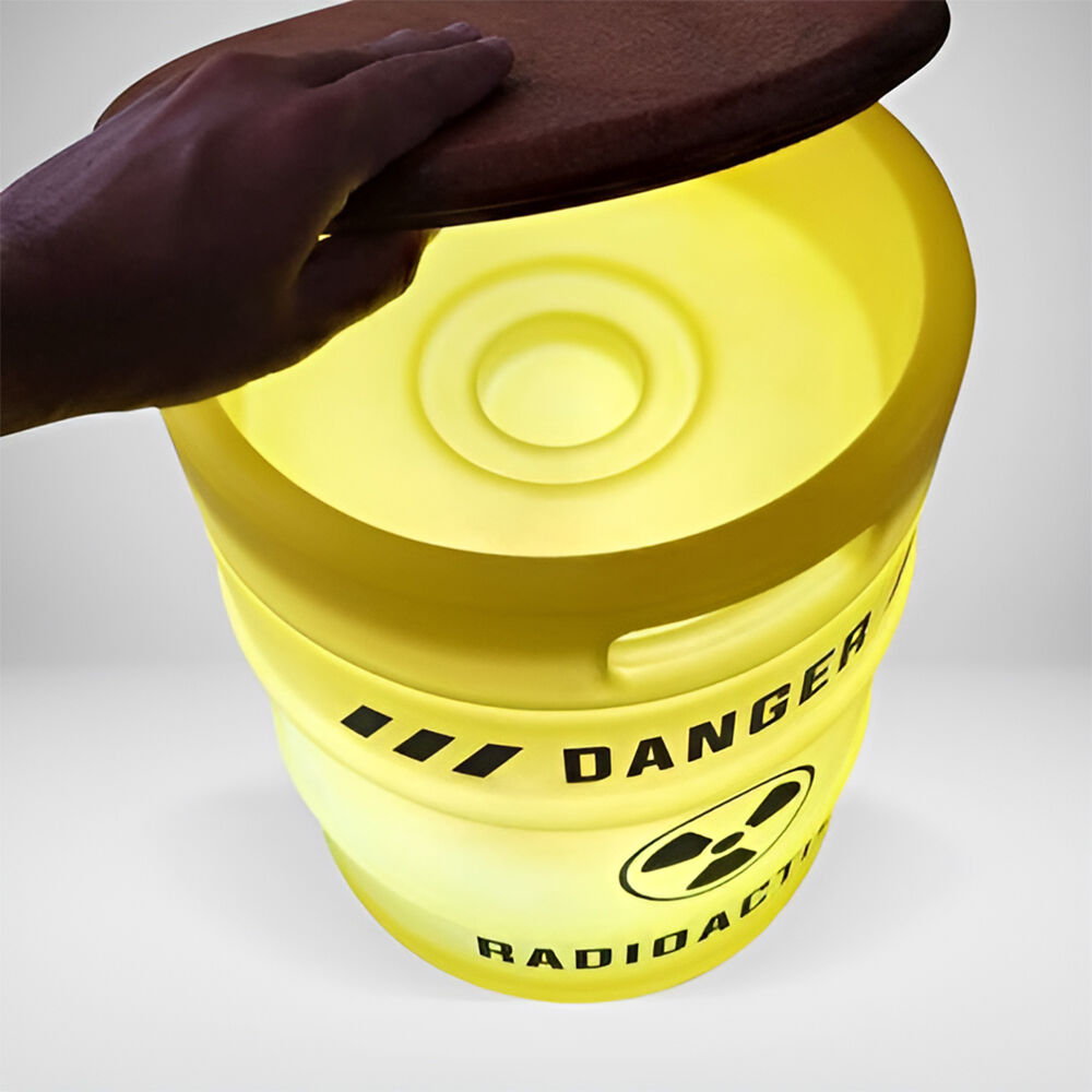 Banco Iluminado Radioactive Porta Objetos Tampo Madeira Bivolt Amarelo