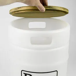 Banco Iluminado Beer Barrel Branco Porta Objetos Tampo Madeira Bivolt