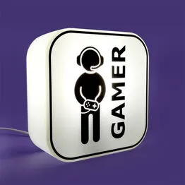 Luminária Box Gamer Decoração Setup Parede ou Mesa - Bivolt