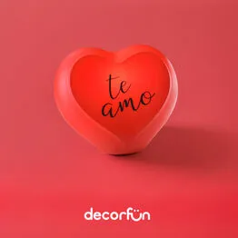Luminária 3D Coração Te Amo Vermelha Bivolt Presente Namorados