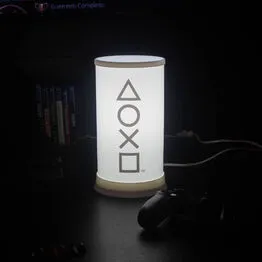 Luminária PlayStation Icons Abajur de Mesa Branco Bivolt