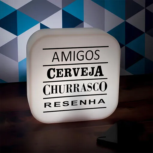 Luminária Box Resenha Entre Amigos
