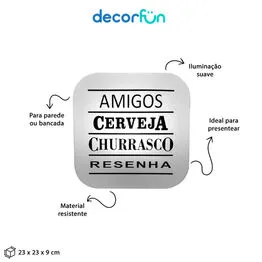 Luminária Box Resenha Entre Amigos