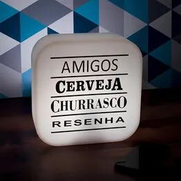 Luminária Box Resenha Entre Amigos