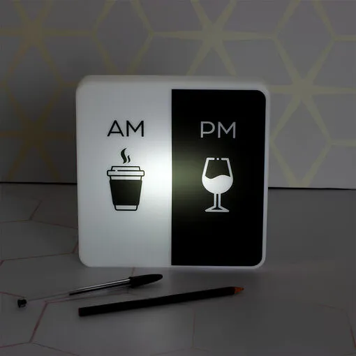 Luminária Slim Box Coffee or Wine Luz Indireta Presente USB