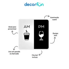 Luminária Slim Box Coffee or Wine Luz Indireta Presente USB