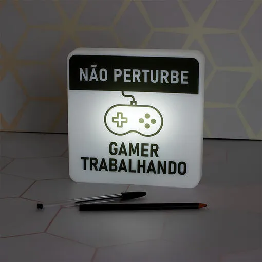 Luminária Slim Box Gamer Trabalhando Luz Indireta Presente USB