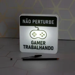 Luminária Slim Box Gamer Trabalhando Luz Indireta Presente USB