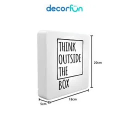 Luminária Slim Box Pense Fora da Caixa Luz Indireta Presente USB