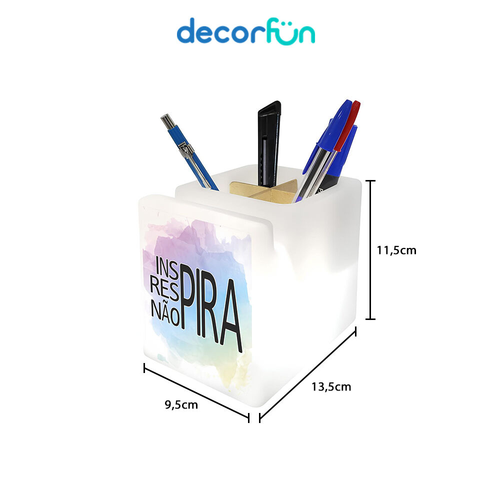 Organizador de Mesa Iluminado Não Pira