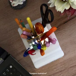 Organizador de Mesa Iluminado Porta Lápis e Celulares PlayStation