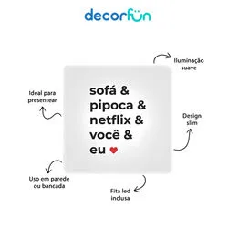 Luminária Slim Box Você & Eu LED Presente Namorados