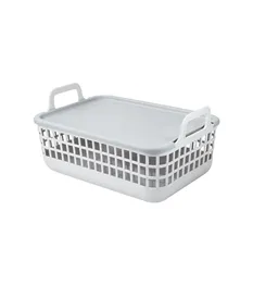 Cesto Telado com Tampa e Alças 9L Colour Basket