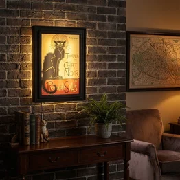 Luminária Quadro Chat Noir