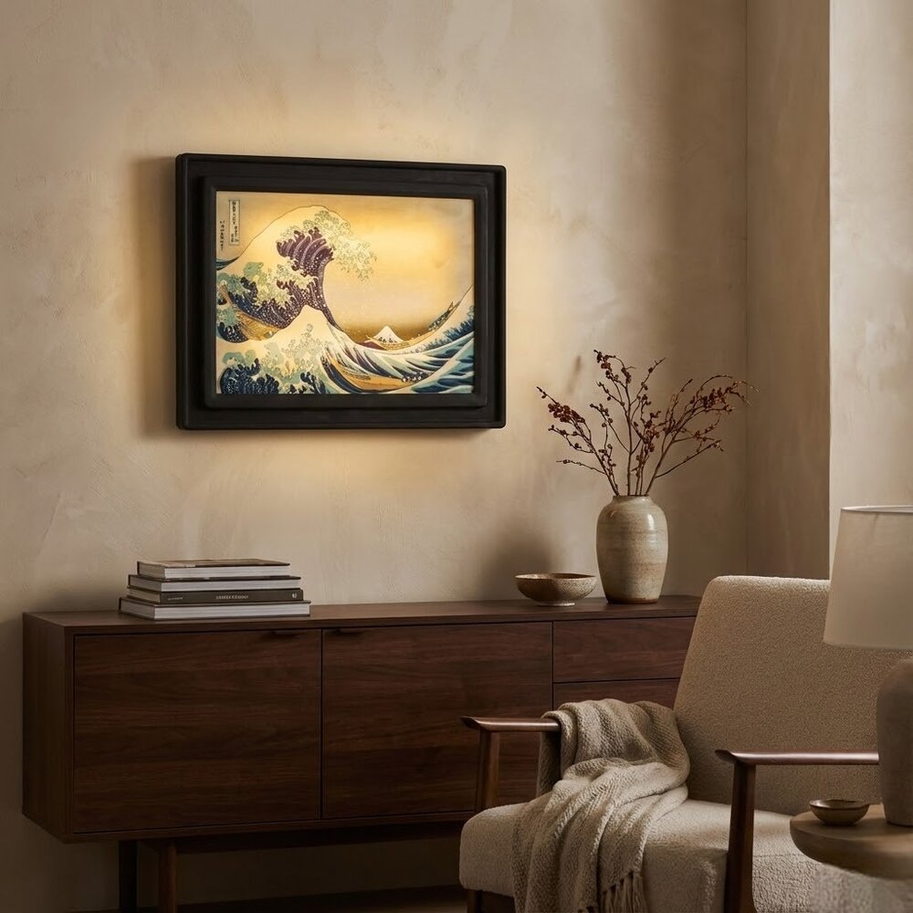 Luminária Quadro Grande Onda