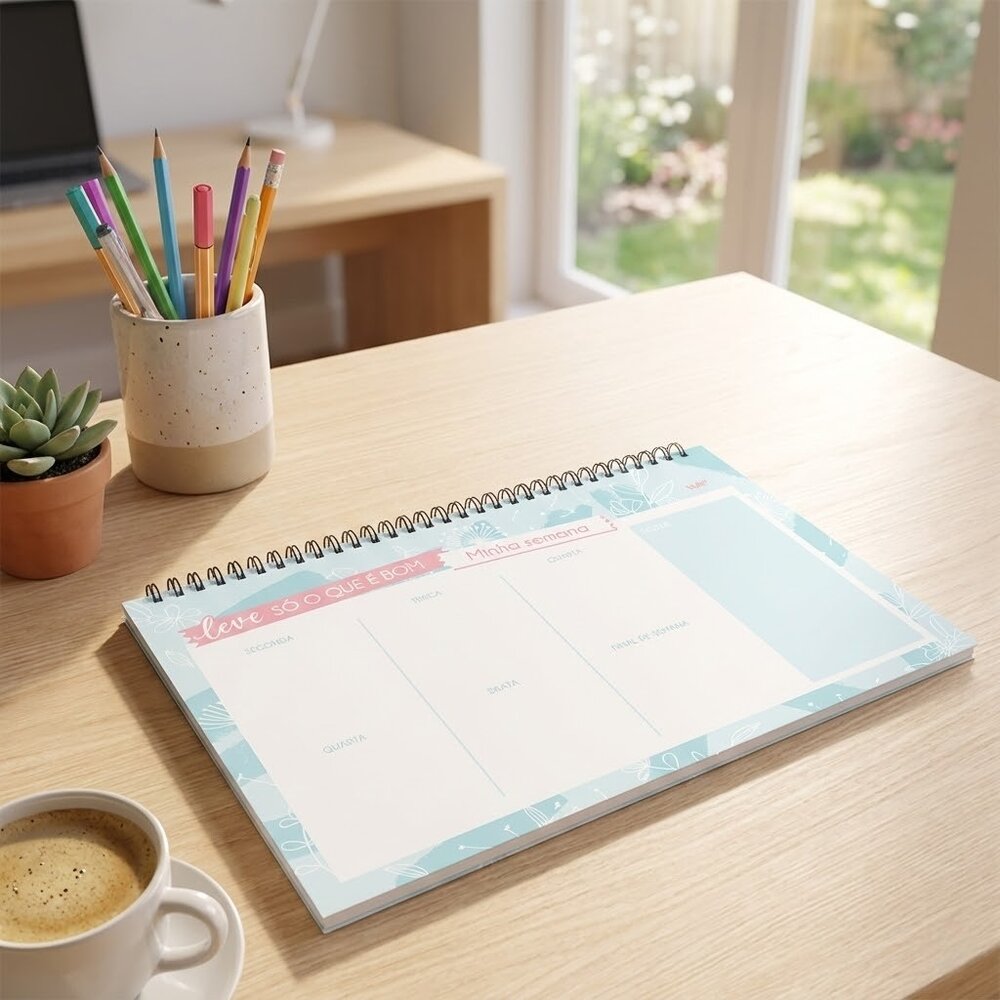 Planner de Mesa A4 - Leve Só o Que é Bom