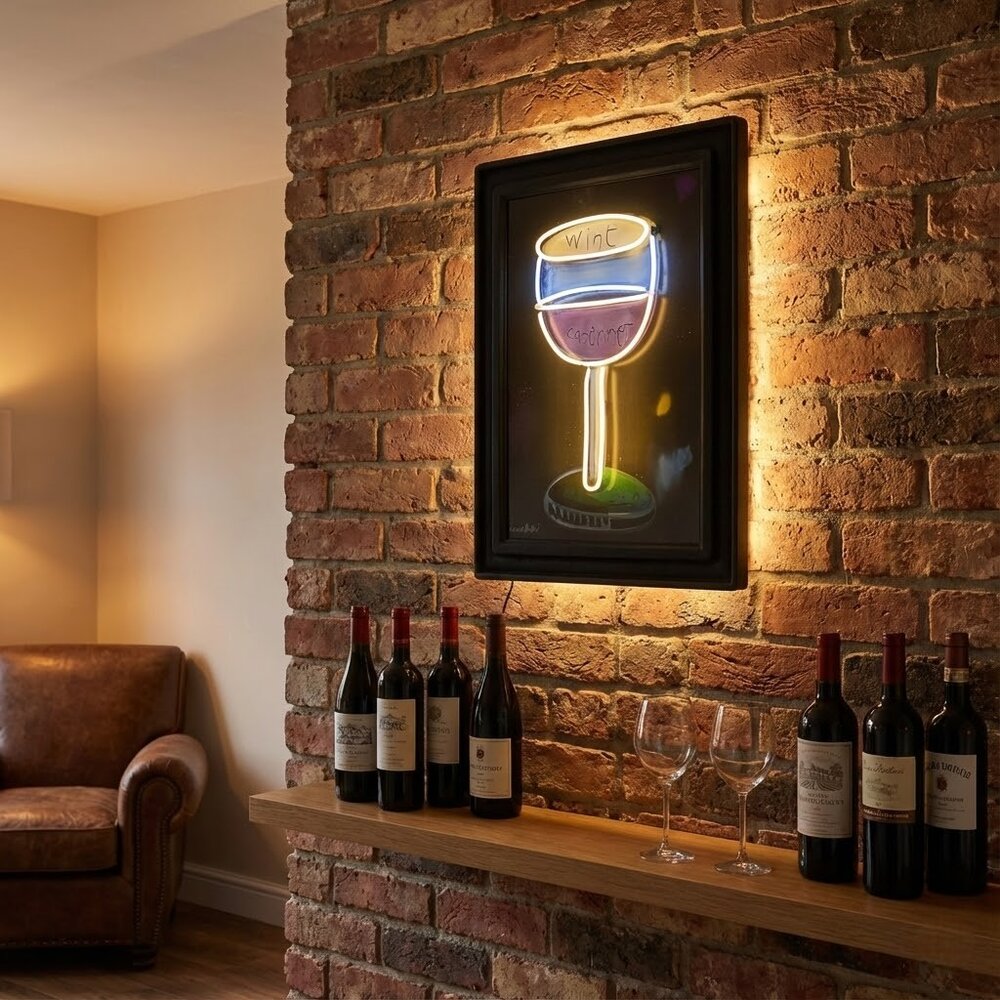 Quadro Iluminado Wine Time
