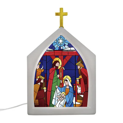 Luminária Vitral Capela de Natal