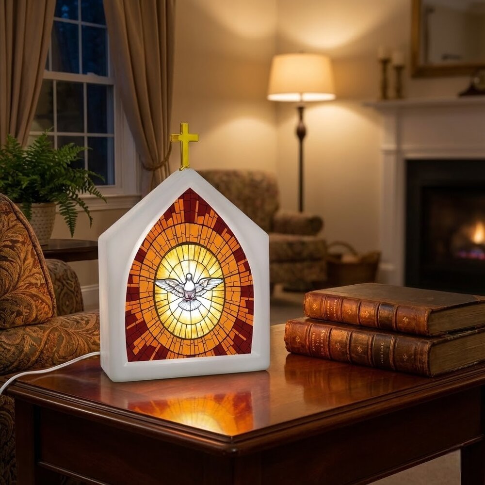 Luminária Vitral Espírito Santo