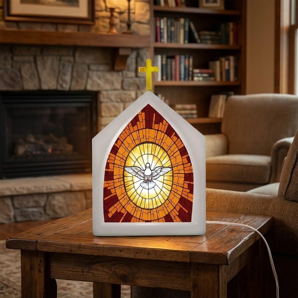 Luminária Vitral Espírito Santo