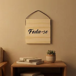 Quadro Frase Irônica Foda-se