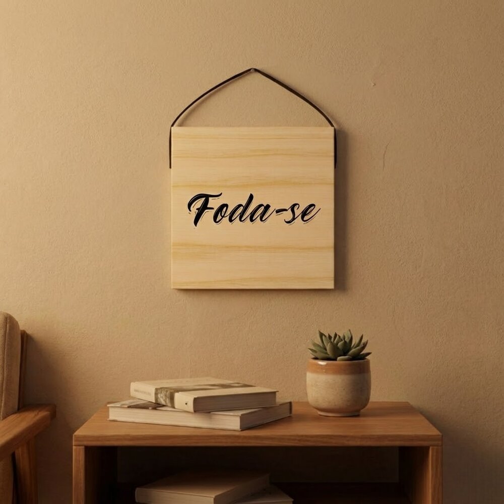 Quadro Frase Irônica Foda-se