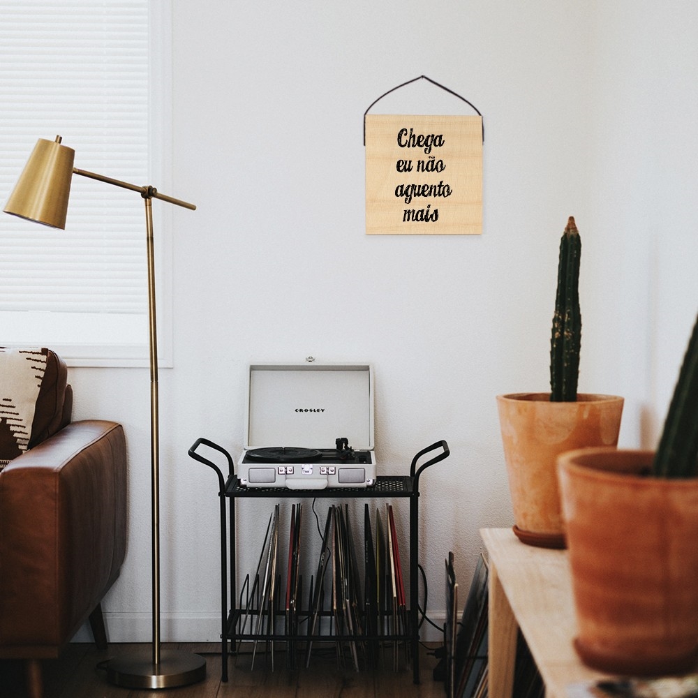 Quadro Frase Irônica Chega Eu Não Aguento