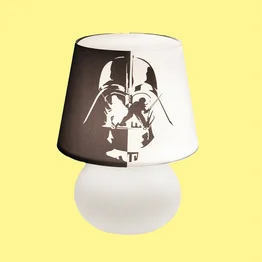 Luminária Abajur de Mesa Darth Vader Black and White Star Wars
