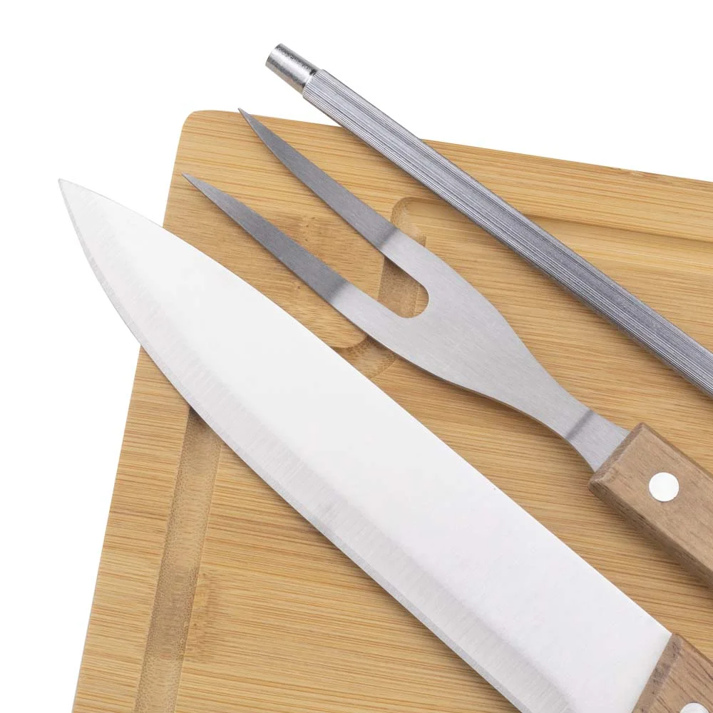 Kit para Churrasco com 4 Peças BBQ Easy