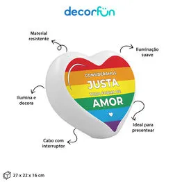 Luminária Coração Toda Forma de Amor