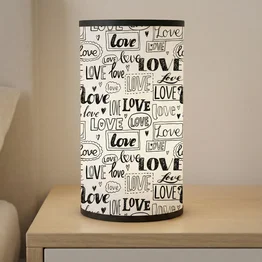 Luminária de Mesa Hug Love Black and White