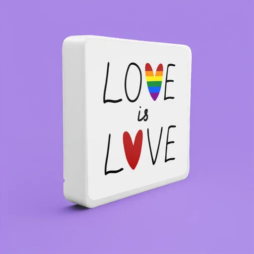 Luminária Box Slim Love Is Love USB