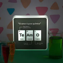 Luminária Slim Box Química do Amor Presente Namorados