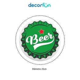 Luminária de Parede Decoração Bar Arandela Tampinha Beer Bivolt