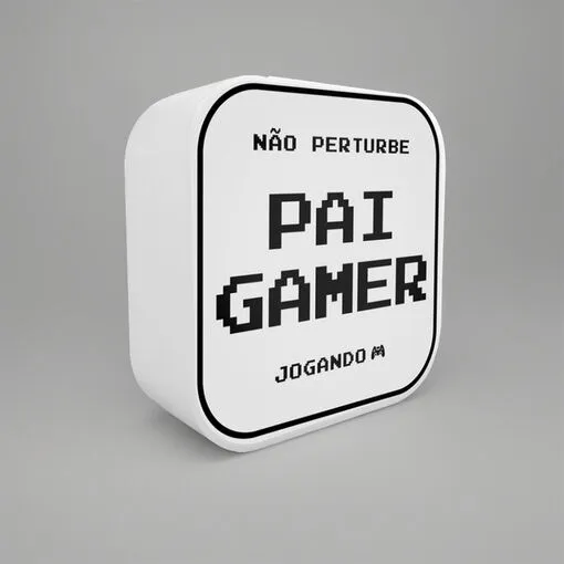 Luminária Box Não Perturbe, Pai Gamer