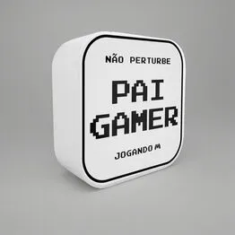 Luminária Box Não Perturbe, Pai Gamer
