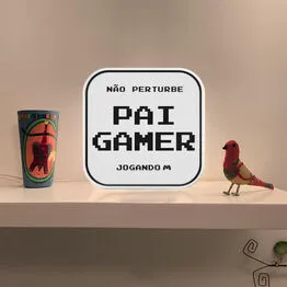 Luminária Box Não Perturbe, Pai Gamer