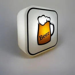 Luminária Box Time to Beer