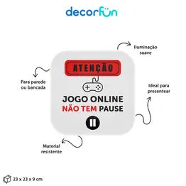 Luminária Box Jogo Online Não Tem Pause