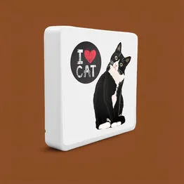 Luminária Box Slim I Love Cat USB