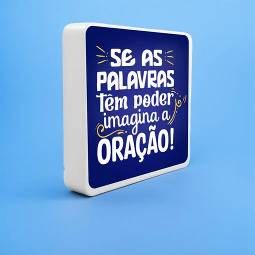 Luminária Box Slim Oração USB