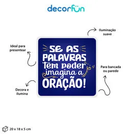 Luminária Box Slim Oração USB