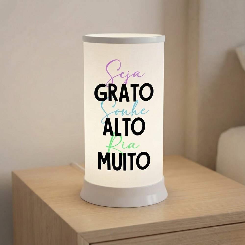Luminária de Mesa Hug Seja Grato