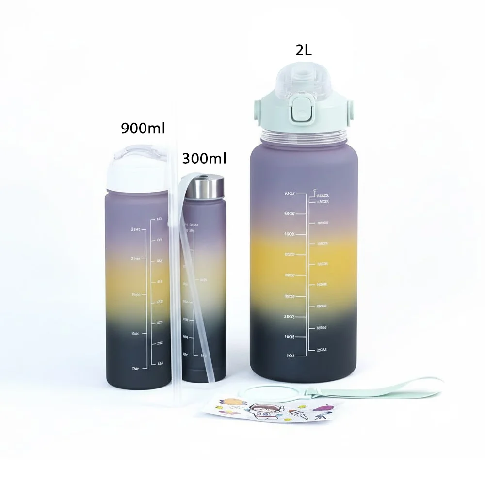 Conjunto com 3 Garrafas Verde Claro Fresh Time