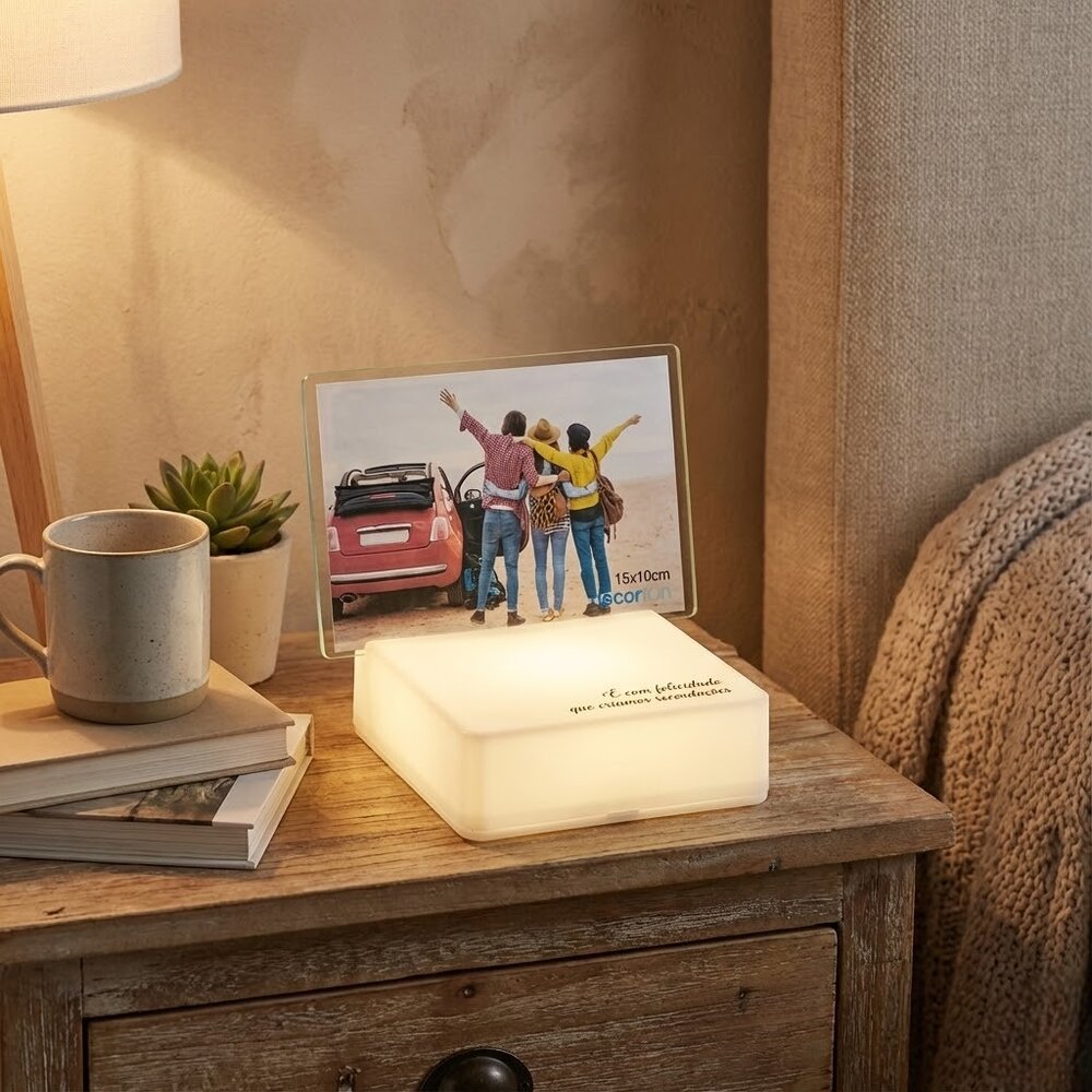 Luminária Mini Box Retrato - Felicidades e Recordações