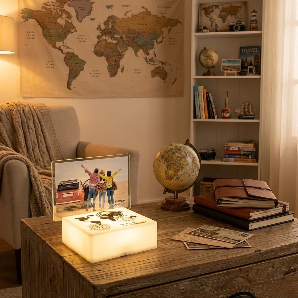 Luminária Mini Box Retrato - Viagem
