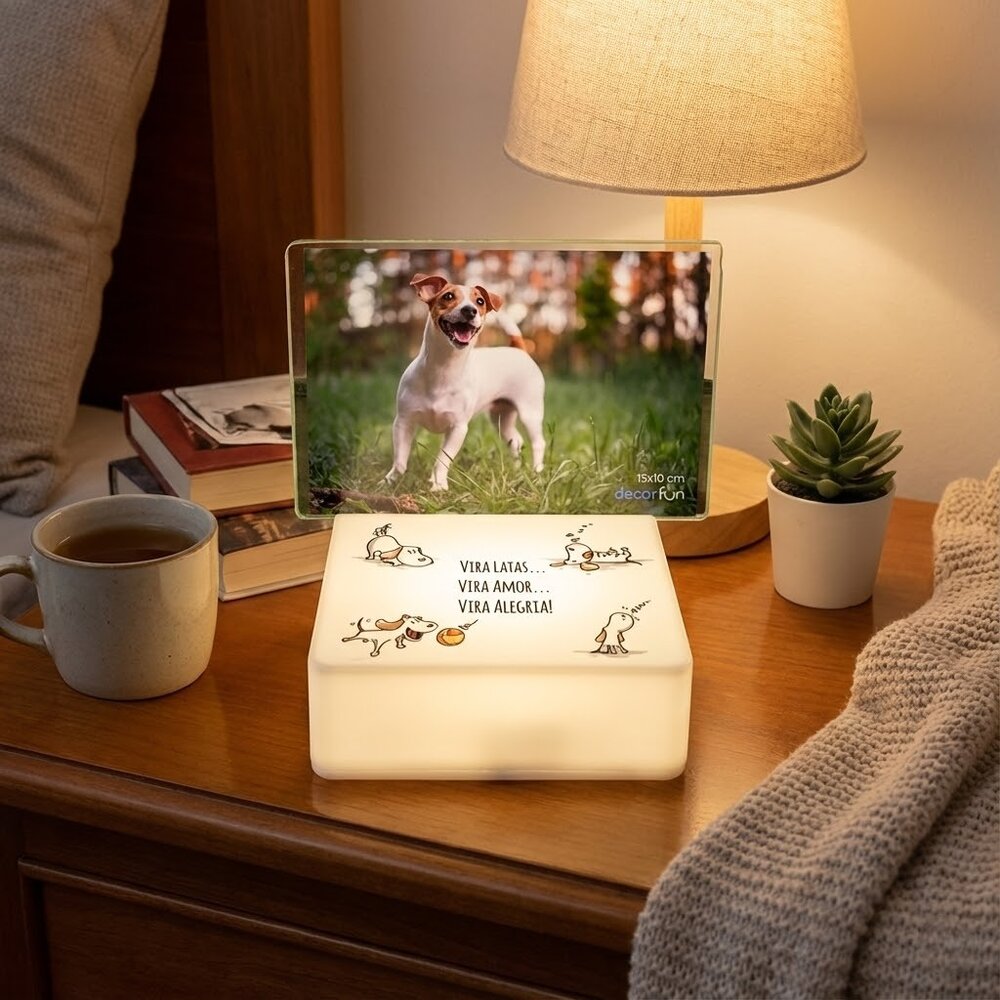 Luminária Mini Box Retrato - Vira Latas